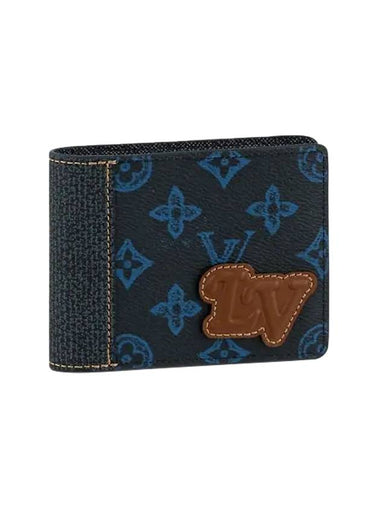 Slender Monogram Canvas Half Wallet Blue - LOUIS VUITTON - BALAAN 1