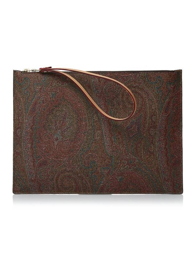 Paisley Strap Clutch Bag Brown - ETRO - BALAAN 1