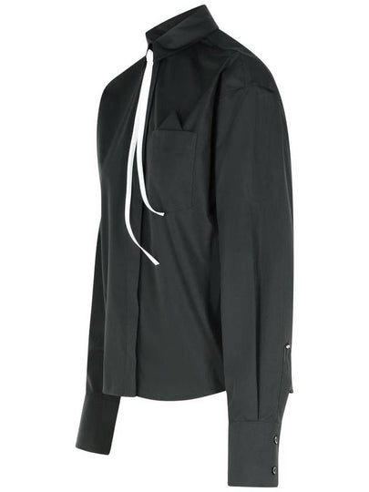 Sportmax 'Chalk' Black Cotton Shirt - MAX MARA SPORTMAX - BALAAN 2