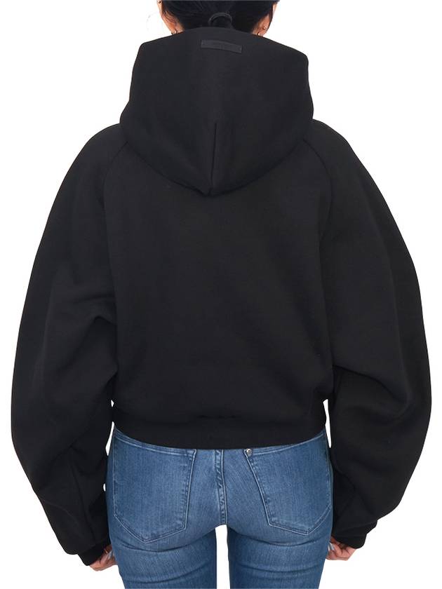 Logo Print Cropped Hoodie Black - FEAR OF GOD - BALAAN 4