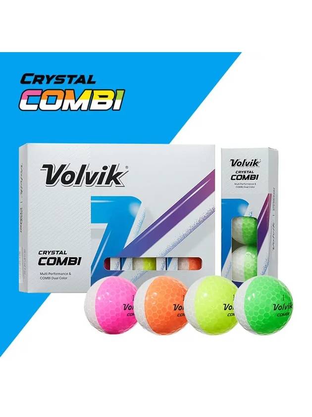 Golf ball crystal combination glossy half-and-half ball 3-piece 1 dozen 12 balls - VOLVIK - BALAAN 2