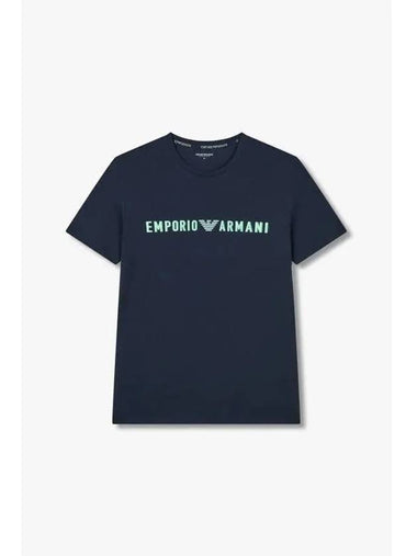 UNDERWEAR Men s Front Logo Lounge T Shirt Marine - EMPORIO ARMANI - BALAAN 1