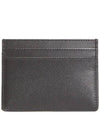 Smooth Leather Classic Logo Card Wallet Black - SAINT LAURENT - BALAAN 3