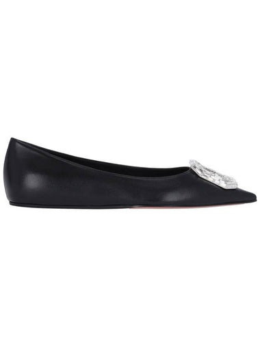 Amina Muaddi Flat shoes Black - AMINA MUADDI - BALAAN 1