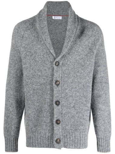 V neck melange effect cardigan MLP504006CCI32 - BRUNELLO CUCINELLI - BALAAN 1