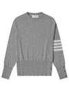 Diagonal Classic Cashmere Knit Top Light Grey - THOM BROWNE - BALAAN 2