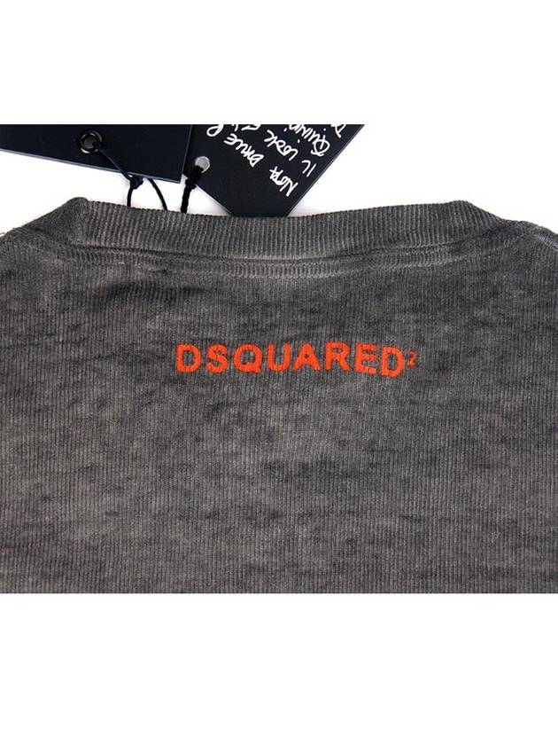 Rib Short Sleeve T-Shirt Grey - DSQUARED2 - BALAAN 6