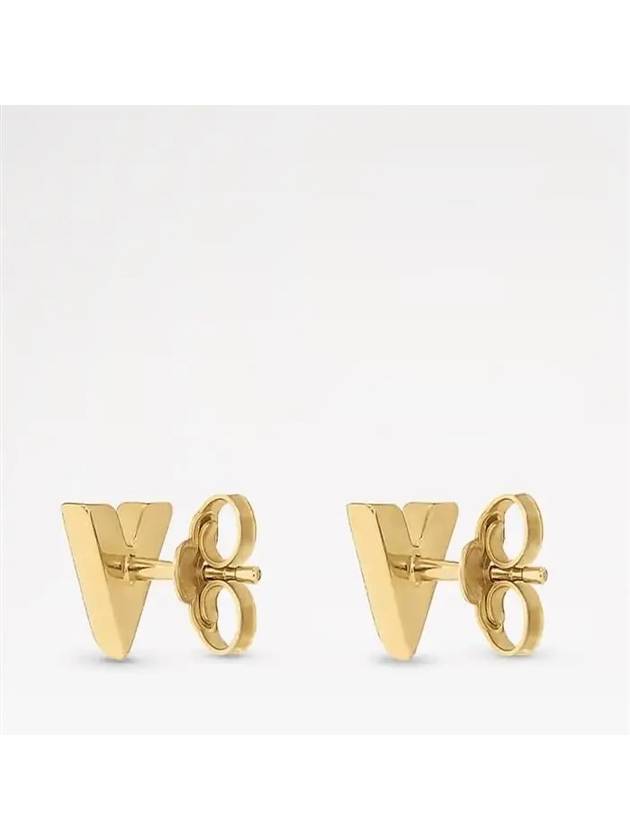 Essential V Stud Earrings Gold - LOUIS VUITTON - BALAAN 4