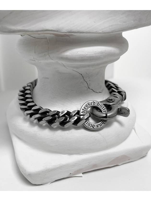 Black line chain braceletBlack silver11mm 8mm 6mm - BLESSED BULLET - BALAAN 1