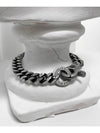 Black line chain braceletBlack silver11mm 8mm 6mm - BLESSED BULLET - BALAAN 2