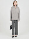 Two Tuck Pigment Wide Crop Pants Charcoal - CHANCE'S NOI - BALAAN 4