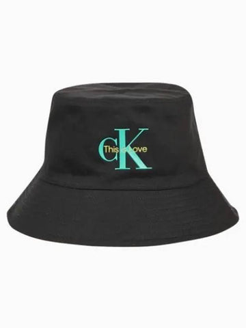 JEANS Women s Black Printing CKJ Pride Reversible Bucket Hat K401023 BDS - CALVIN KLEIN - BALAAN 1