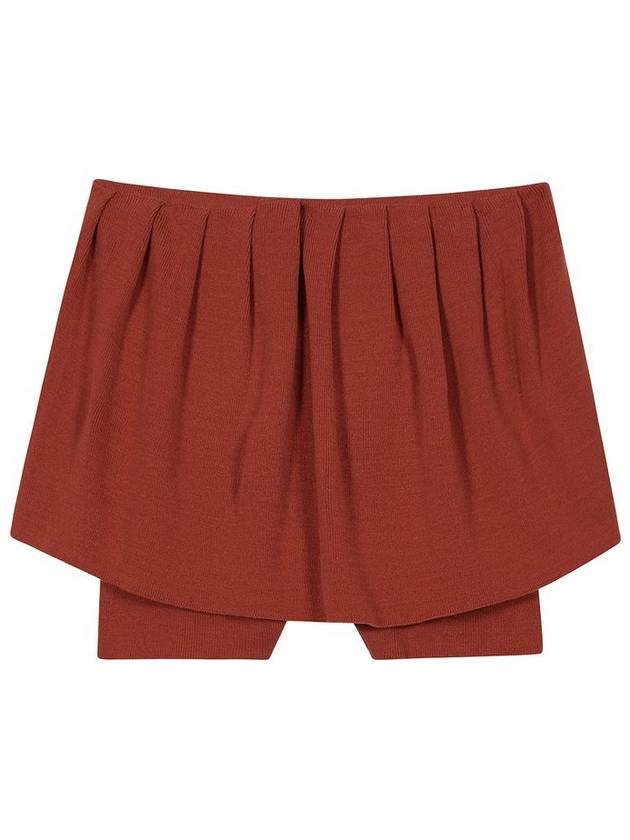 Cashmere Ballerina Flare Knit Mini Skirt Orange Brown - MSKN2ND - BALAAN 4