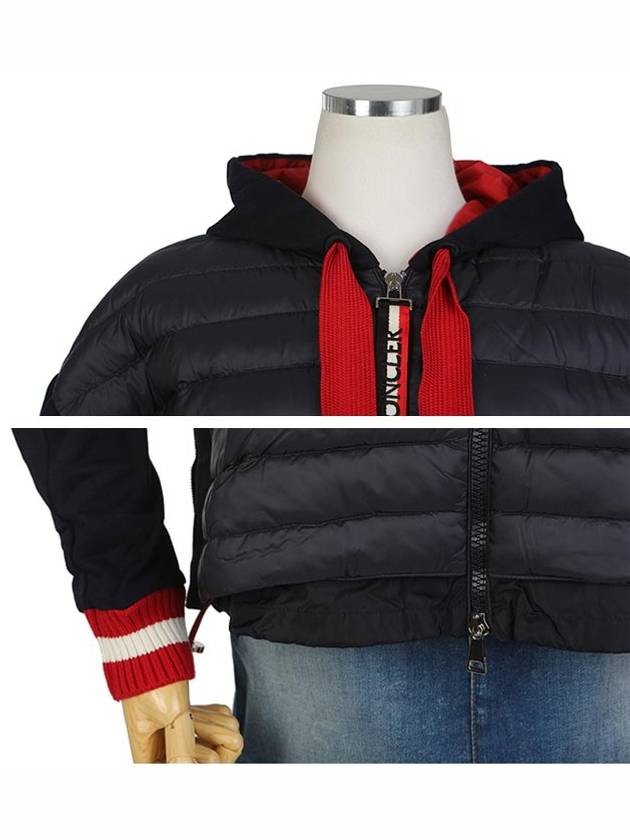 Hooded Cardigan Padded Red Navy - MONCLER - BALAAN 5