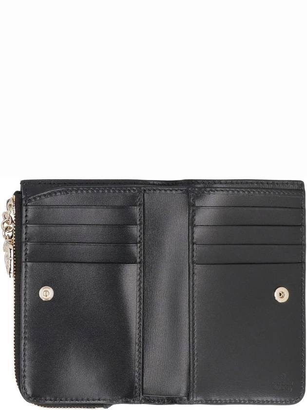 GG Mini Zip Puller Canvas Half Wallet Black - GUCCI - BALAAN 4