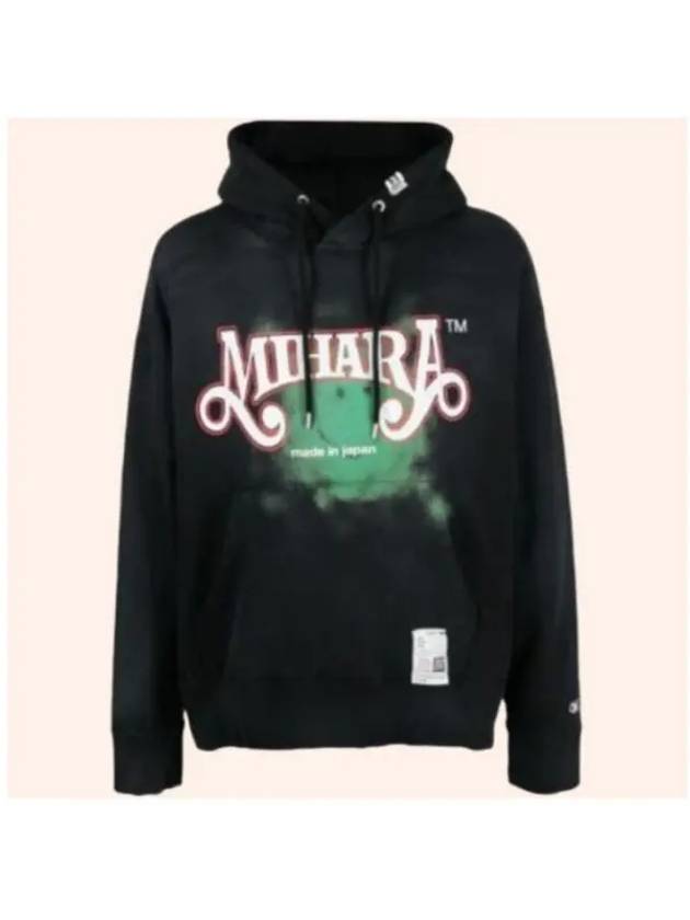 MAISON 23 J10HD512 BLACK graphic print hoodie - MIHARA YASUHIRO - BALAAN 1