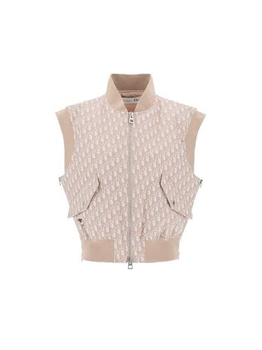 Technical Taffeta Oblique Motif Vest Rose Des Vents - DIOR - BALAAN 1