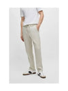 Linen string pants tapered fit 50510867 271 - BOSS - BALAAN 1