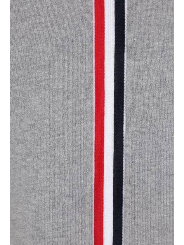 Men's Center Back Stripe Logo Patch Hoodie Grey - THOM BROWNE - BALAAN 4