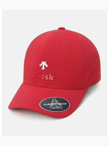 Swiss Ski Team Seam Sealing Ball Cap Red SP323SCP70 - DESCENTE - BALAAN 1