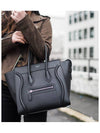 Drummed Calfskin Micro Luggage Tote Bag Black - CELINE - BALAAN 8