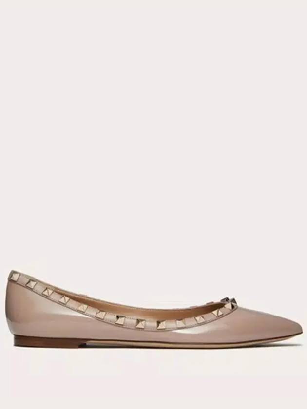 Women s Patent Leather Rockstud Ballerina 5W0S0403 VNW P45 - VALENTINO - BALAAN 1