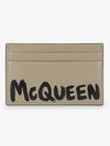 Logo Print Card Wallet Beige - ALEXANDER MCQUEEN - BALAAN 2