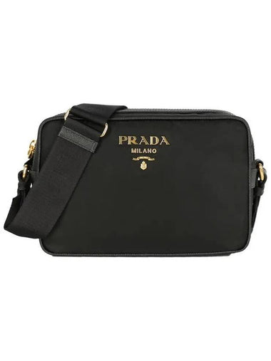 Gold Logo Pocono Cross Bag Black - PRADA - BALAAN 1