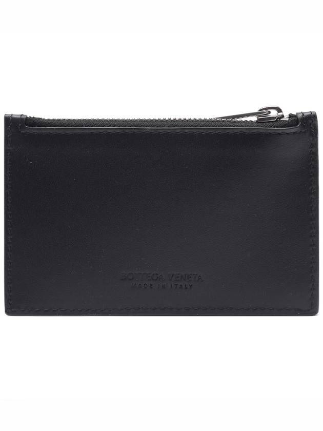 Intrecciato Zipped Card Case Black - BOTTEGA VENETA - BALAAN 5