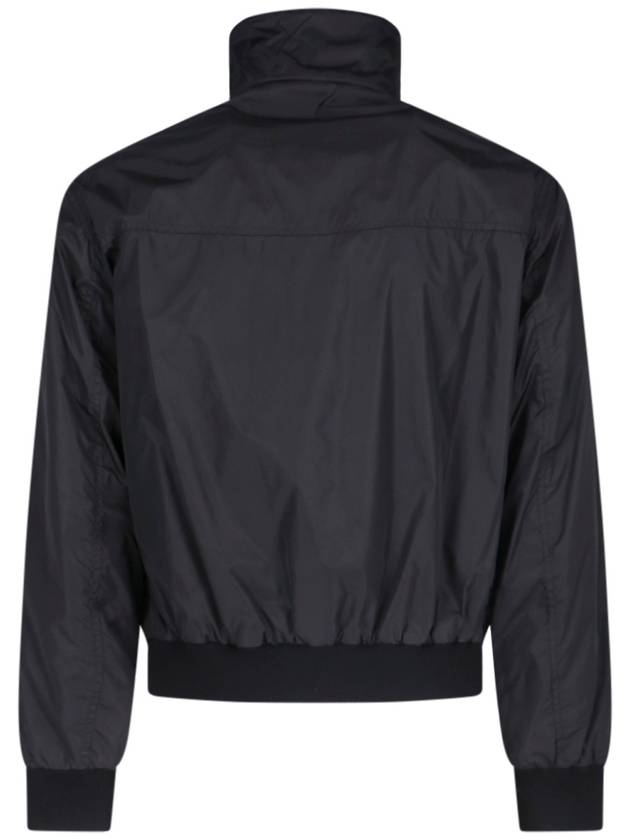 Nylon Zip-Up Jacket Black - VERSACE - BALAAN 3