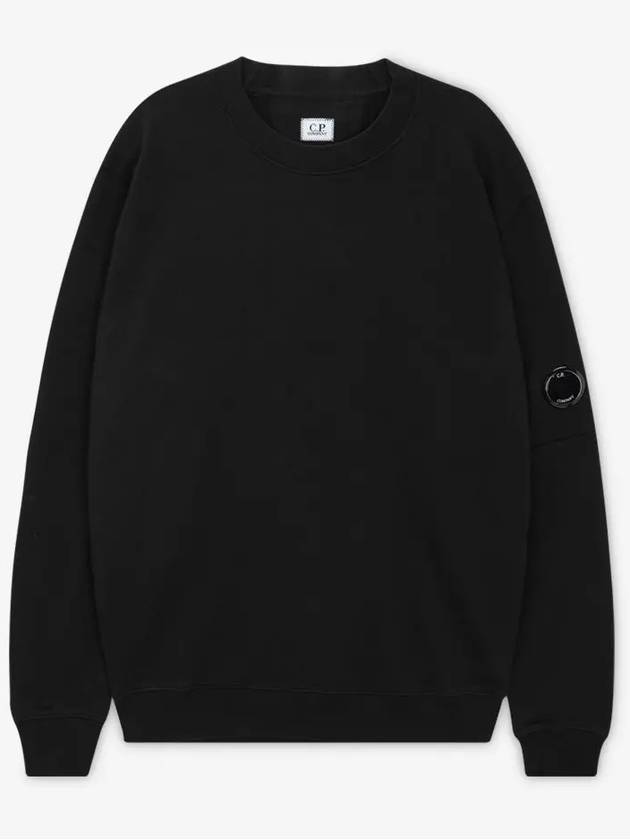 Diagonal Raised Fleece Lens Sweatshirt Black - CP COMPANY - BALAAN 3