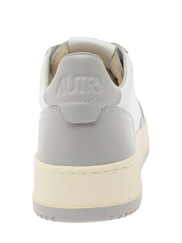 'Medalist' White And Grey Low Top Sneakers With Logo Detail In Leather Man - AUTRY - BALAAN 4