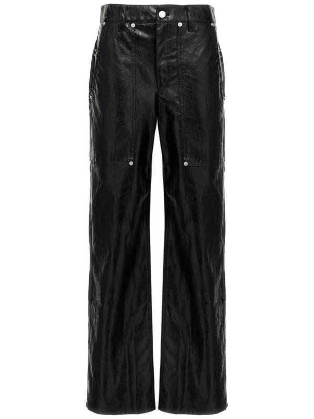 Ariete leather straight pants black - ISABEL MARANT ETOILE - BALAAN 2