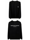 Back logo printing round long sleeve t shirt black men s W243TS17713B TJ - WOOYOUNGMI - BALAAN 4