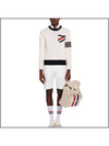 Men's Pullover Crew Neck Knit Top White - THOM BROWNE - BALAAN.