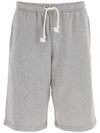 Studios Face Logo Fleece Sweat Shorts Gray - ACNE STUDIOS - BALAAN.