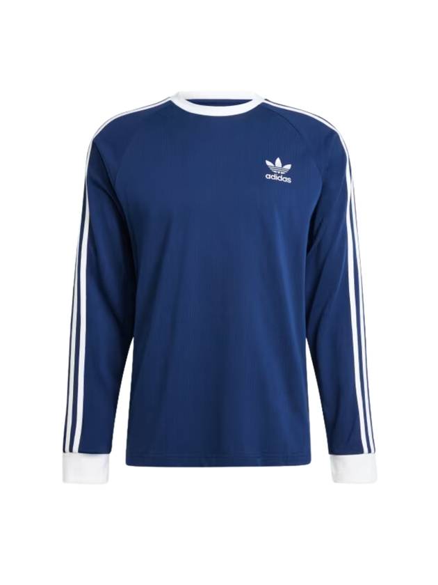 Adicolor Classic 3S Long Sleeve T-Shirt Dirk Blue - ADIDAS - BALAAN 1