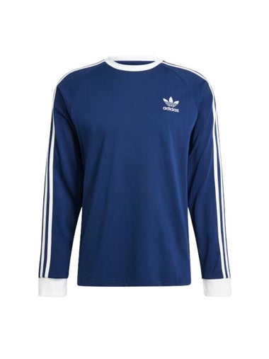 Adicolor Classic 3S Long Sleeve T-Shirt Dirk Blue - ADIDAS - BALAAN 1