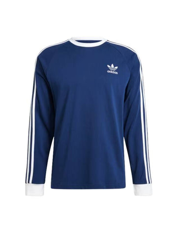 Adicolor Classic 3S Long Sleeve T-Shirt Dirk Blue - ADIDAS - BALAAN 1