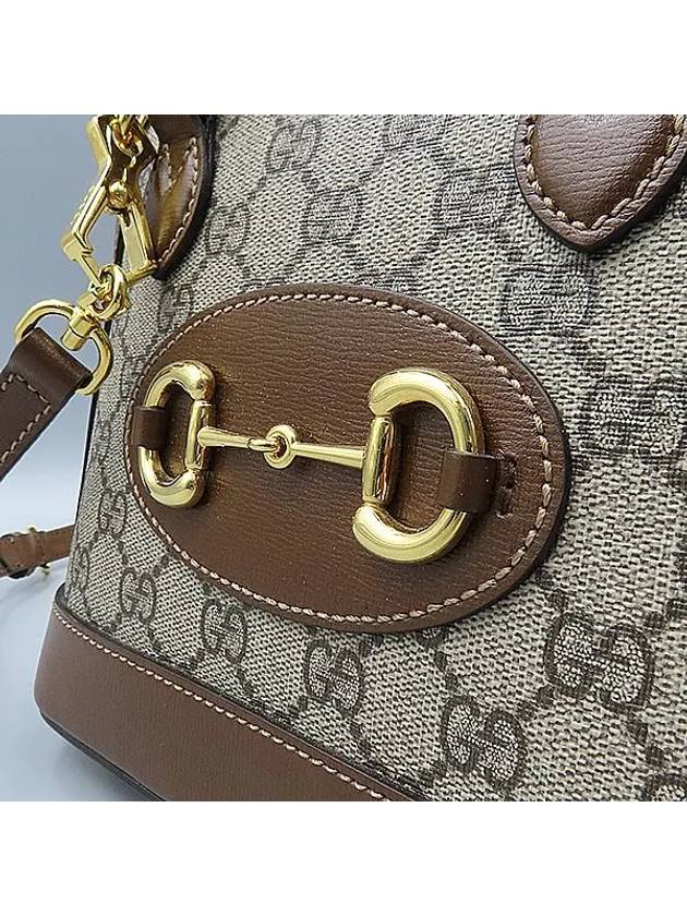 640716 GG Supreme Horsebit 1955 Mini Top Handle Tote Bag Shoulder Strap - GUCCI - BALAAN 3