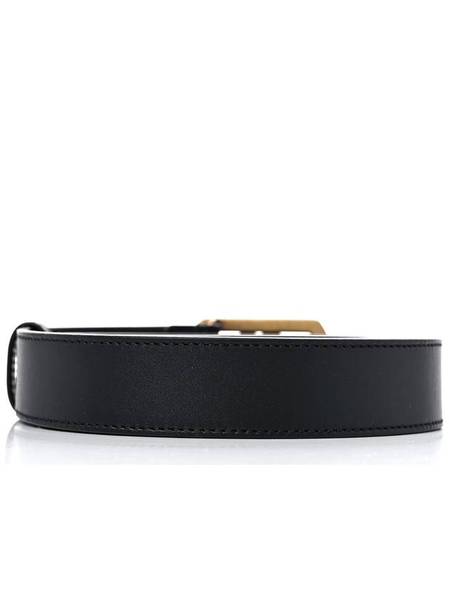 Frame Double G Buckle Belt Black - GUCCI - BALAAN 3