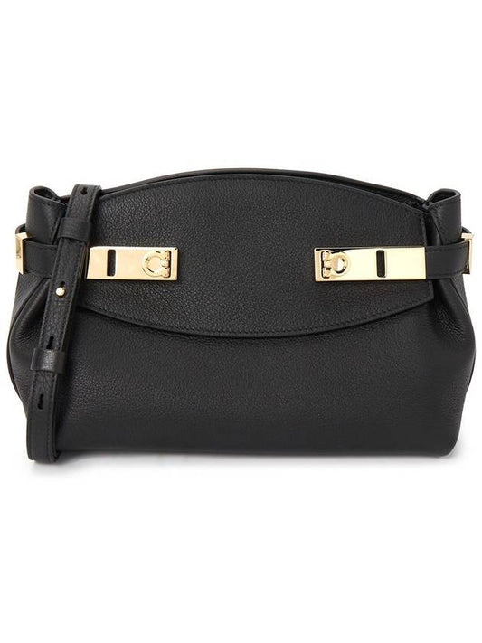 Hug Small Cross Bag Black - SALVATORE FERRAGAMO - BALAAN 2