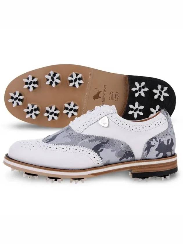 My Suit Spike Classic Golf Shoes Gray Camo - HENRY STUART - BALAAN 1