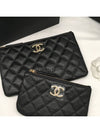 Season mini caviar pouch bag black gold - CHANEL - BALAAN 7