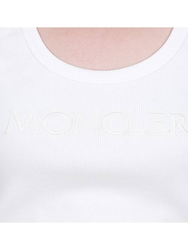 Women's Embroidered Logo Sleeveless White - MONCLER - BALAAN 7