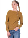 Women's Giori Wool Cashmere Knit Top Ochre - S MAX MARA - BALAAN 4