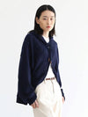 Oversized Knit Zip-up Hoodie Navy MKN3078 - IFELSE - BALAAN 1