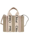 Woody Small Canvas Tote Bag Pink Beige - CHLOE - BALAAN 2