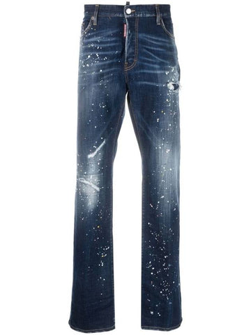 Dark Techno Surf Wash Biker Jeans Blue - DSQUARED2 - BALAAN 1