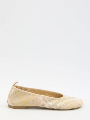 Check knit Baby ballerinas - BURBERRY - BALAAN 1